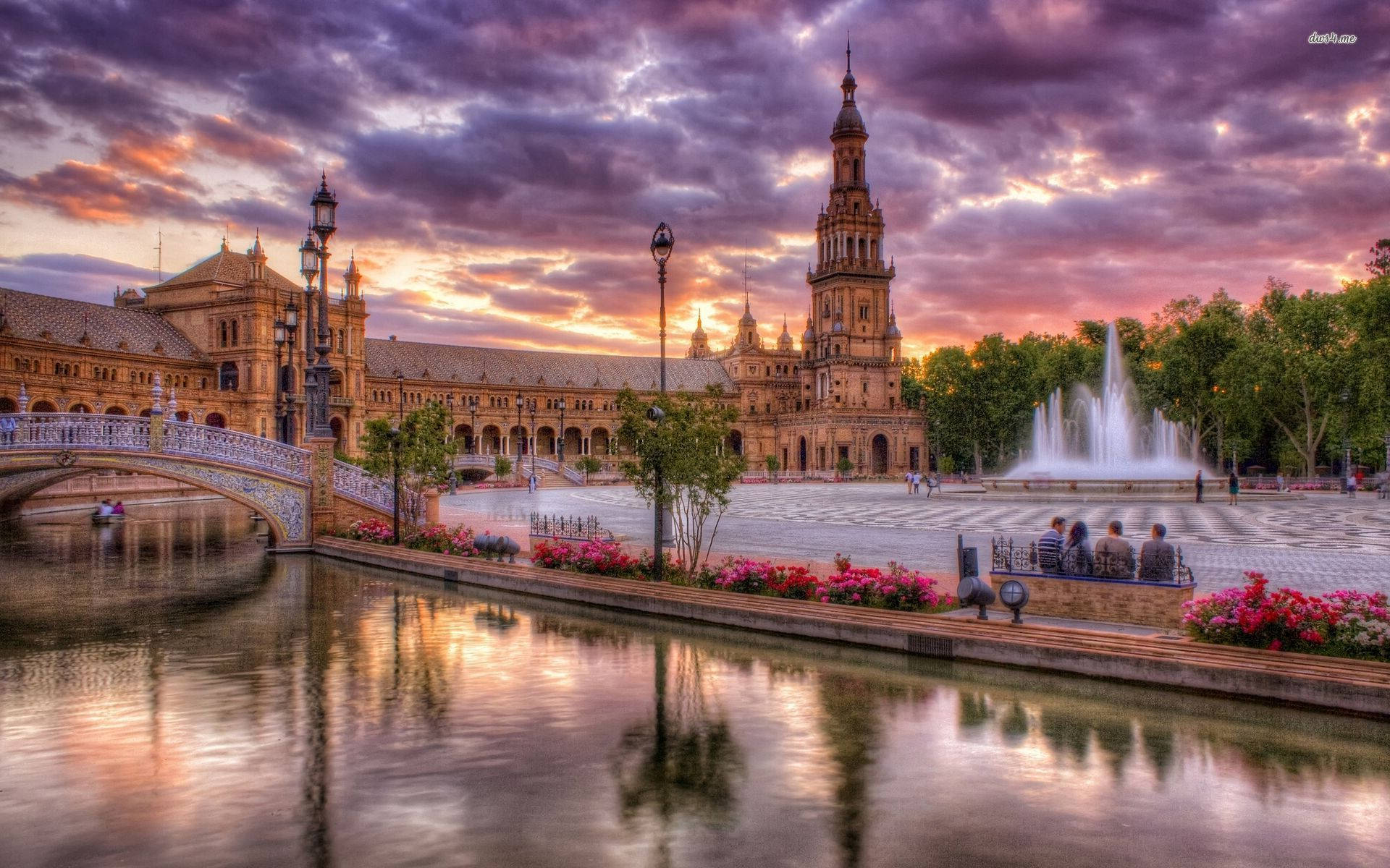 1920x1200 Download Beautiful HD Plaza De España Wallpaper