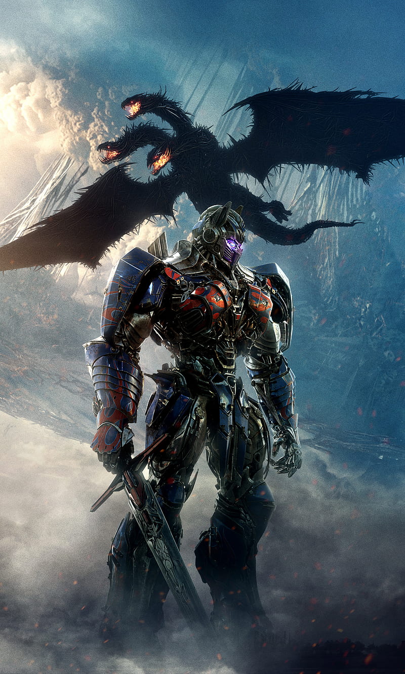 800x1333 Optimus Prime, dragon, movie, poster, transformers, transformers transformers last knight, HD phone wallpaper