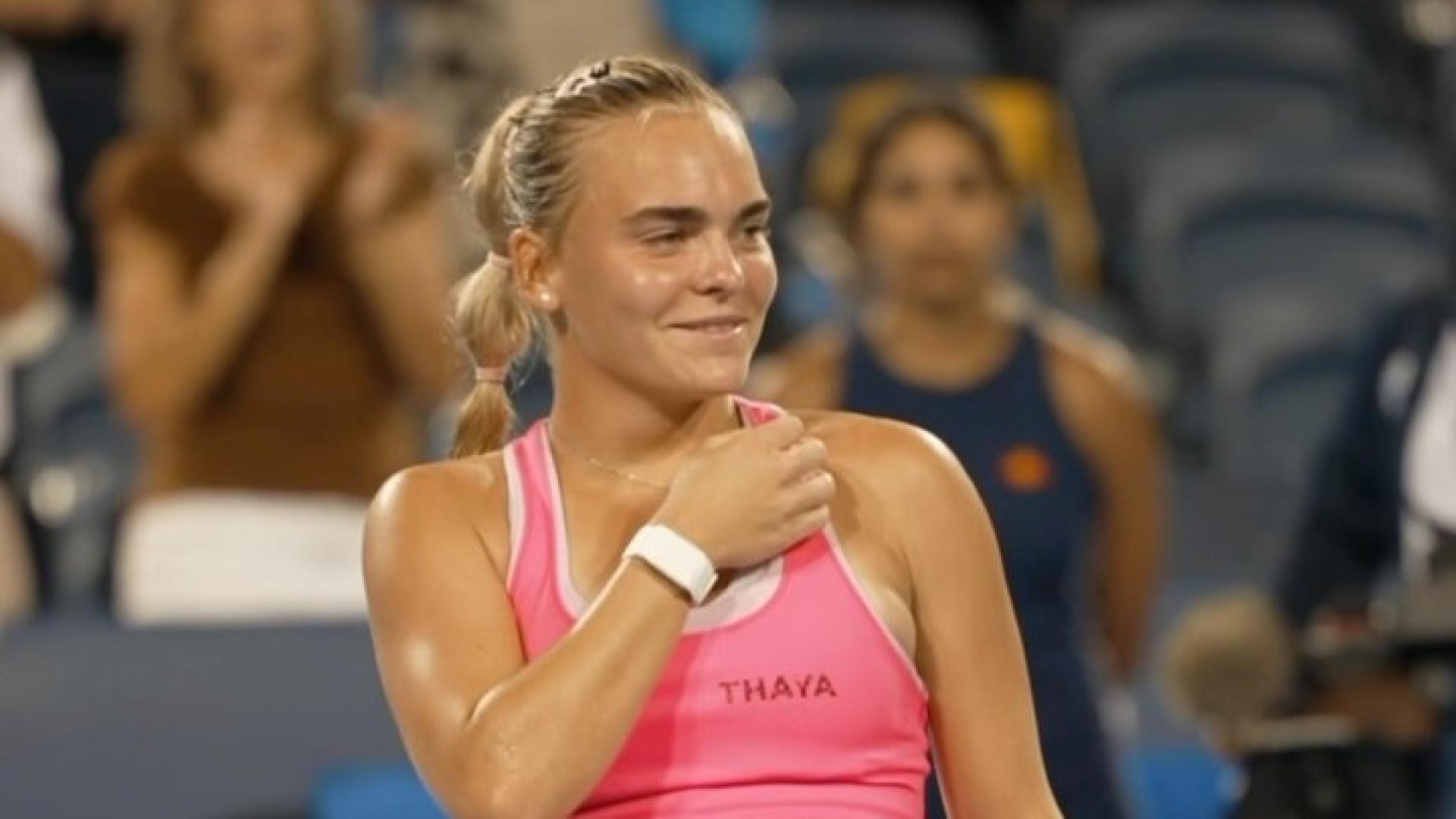 1920x1080 Sara Bejlek commenta l'incredibile vittoria contro Aryna Sabalenka: Non ho parole