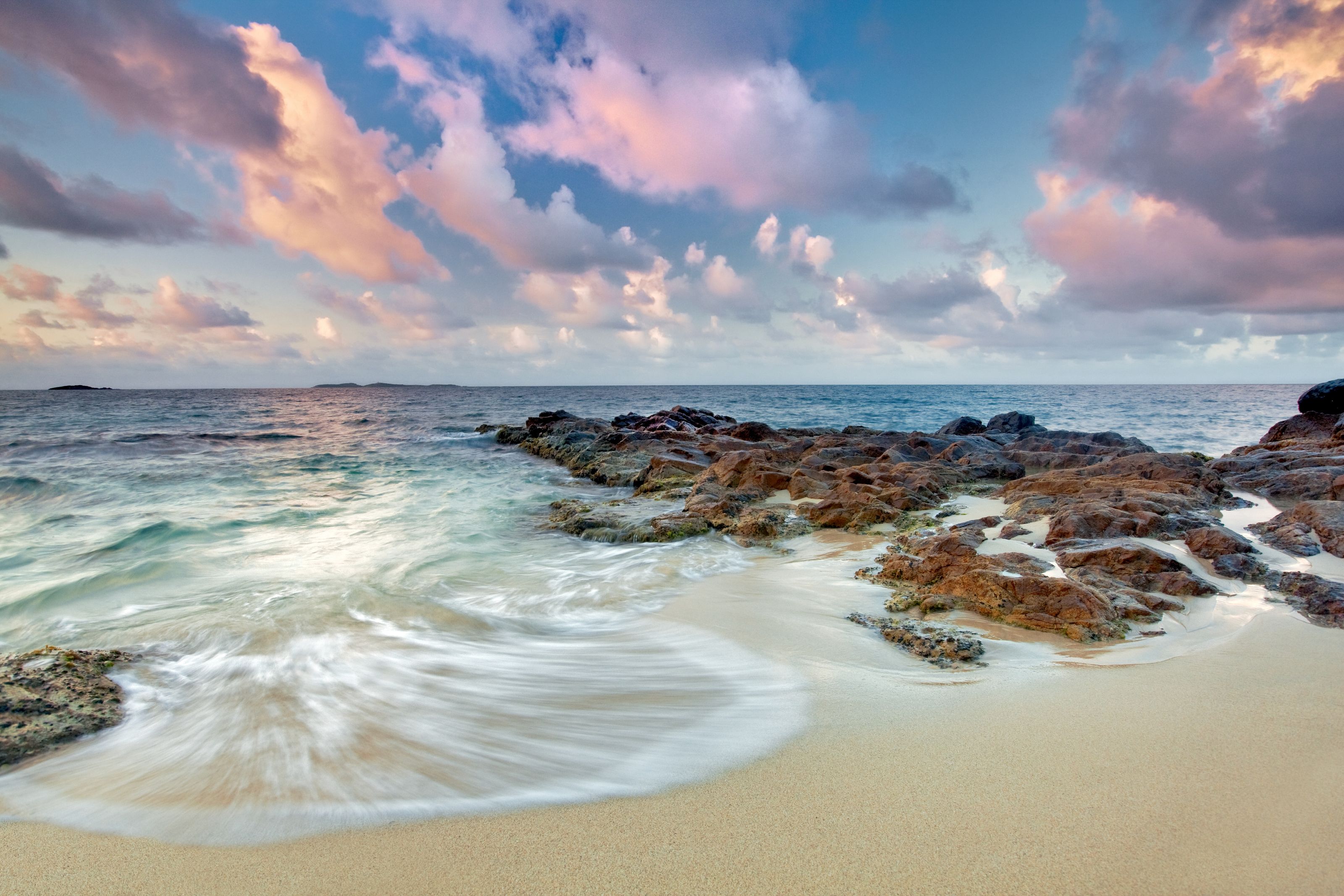 3200x2133 US Virgin Islands Coastal Sunset Wall Mural