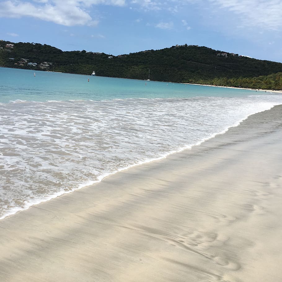 910x910 HD wallpaper: u.s. virgin islands, st. thomas, ocean, sand, beach, vacation