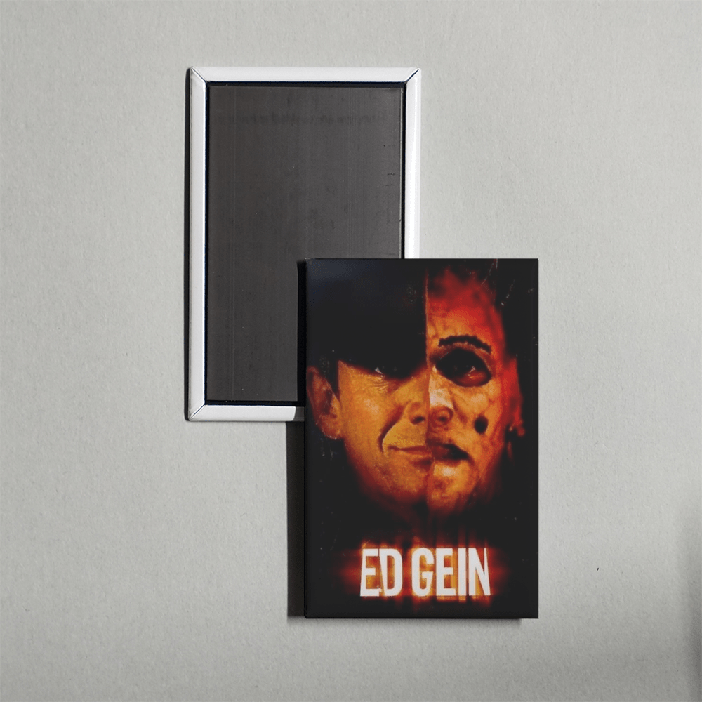 1000x1000 Ed Gein Mini Movie Poster Fridge Locker Magnet