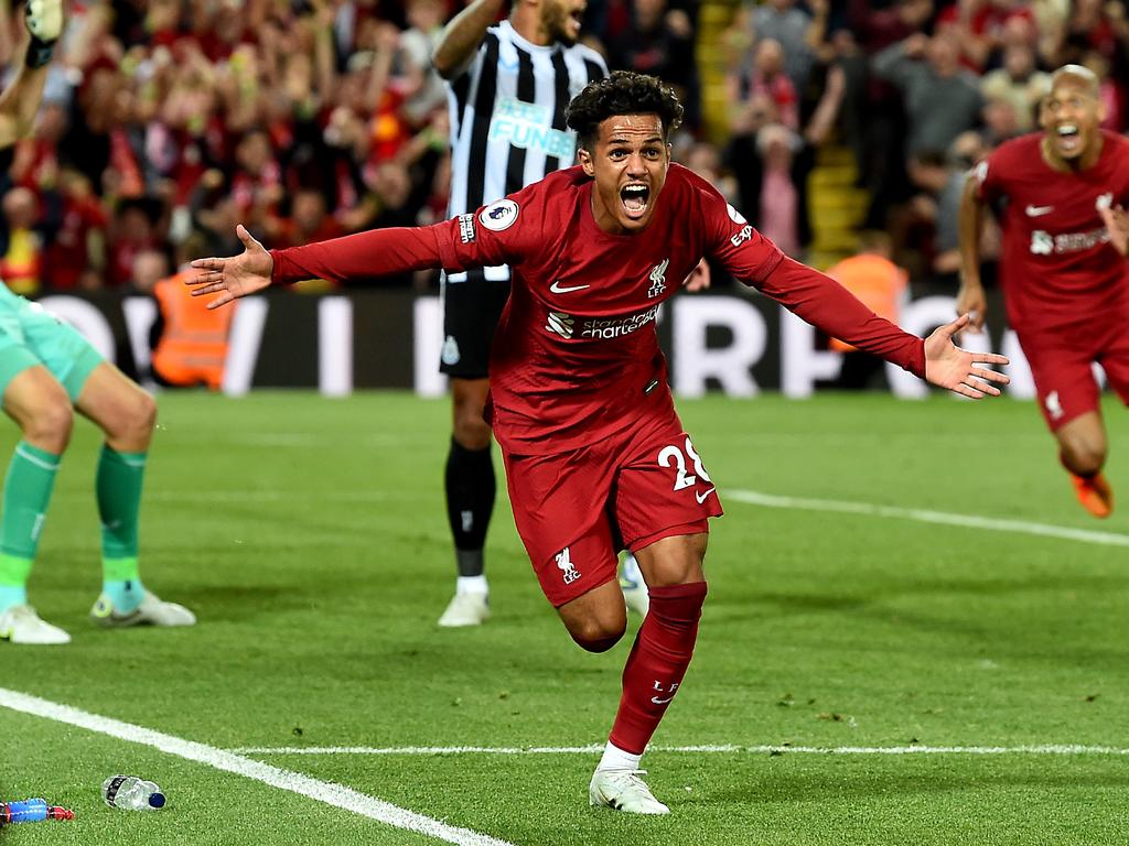 1024x768 Premier League 2022 23: Fábio Carvalho Strikes At The Death To Snatch Victory For Liverpool Over Newcastle At Anfield