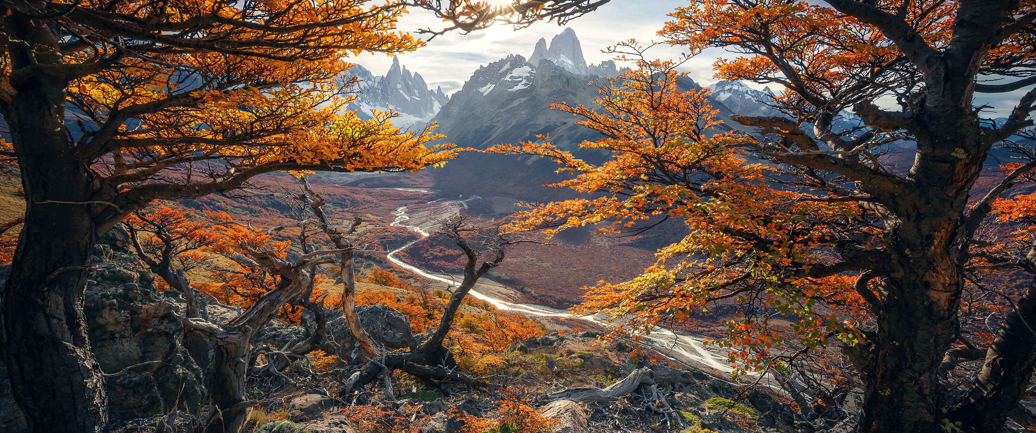 3440x1440 Beautiful Autumn Colours In Patagonia 4k UltraWide Quad HD 1440P , HD 4k Wallpaper, Image, Background, Photos and Picture