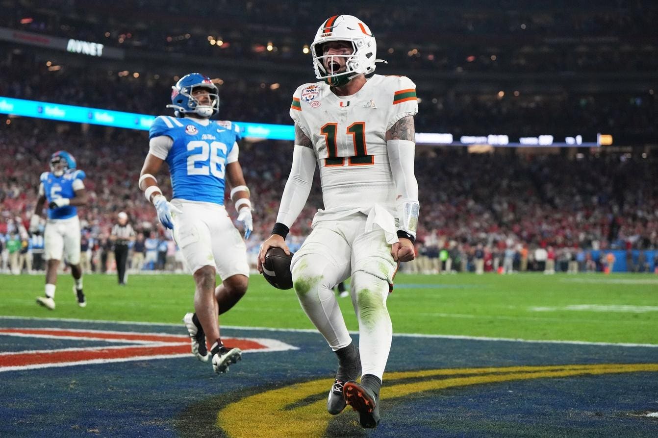 1342x894 Carson Beck Leads Miami To First National Title Game In 23 Years