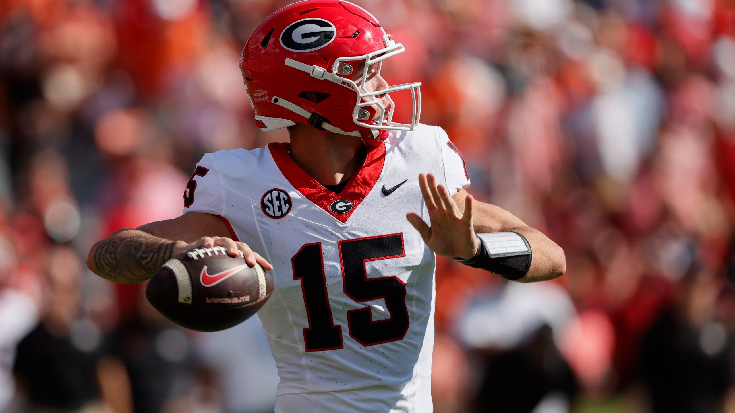 2560x1440 Beck To Bowers Combo Rallies No. 1 Georgia To 27 20 Win Over Auburn