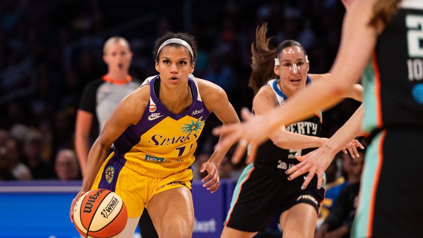 1600x900 Rae Burrell provides spirit despite Sparks' nail biting loss
