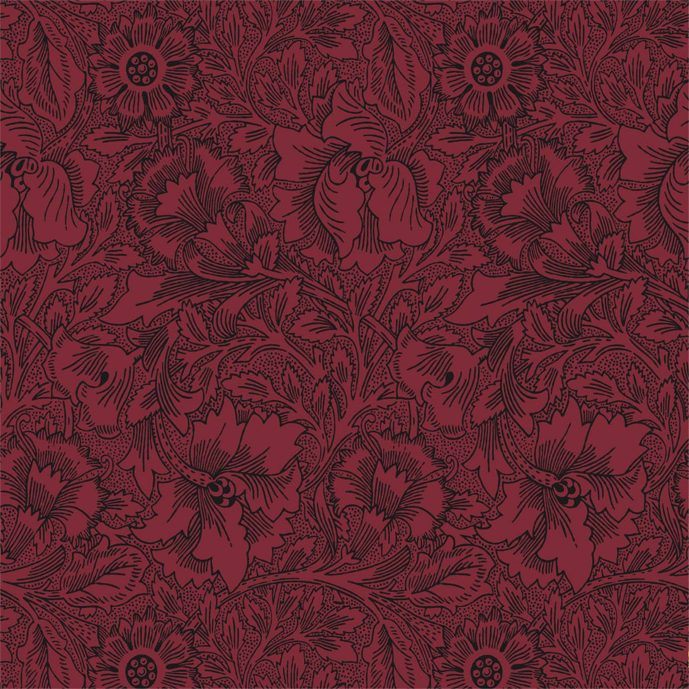 1366x1366 Morris Wallpaper Poppy 216956