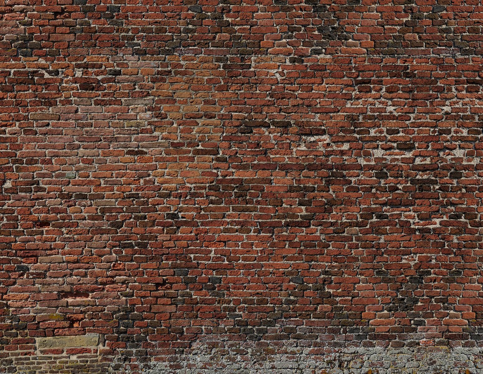 1548x1200 Old restored brick wall