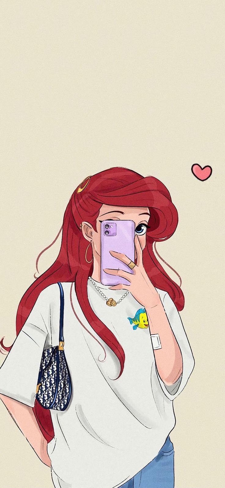 736x1592 Modern Disney Princess Art. Collage disney, Wallpaper iphone disney princess, Red hair
