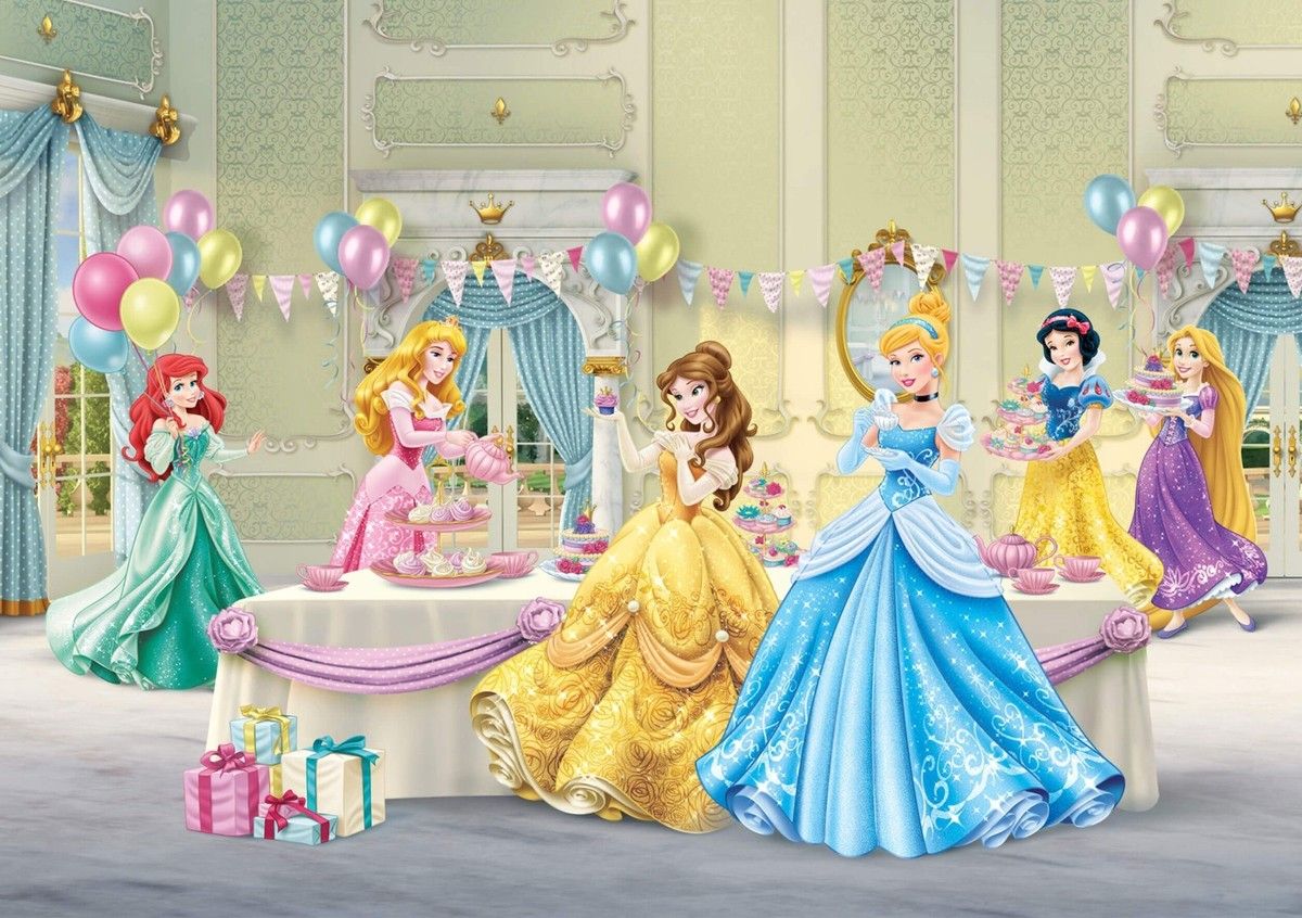 1200x846 Girls bedroom Wall Mural decor wallpaper 141x100 inch Disney Characters Princess