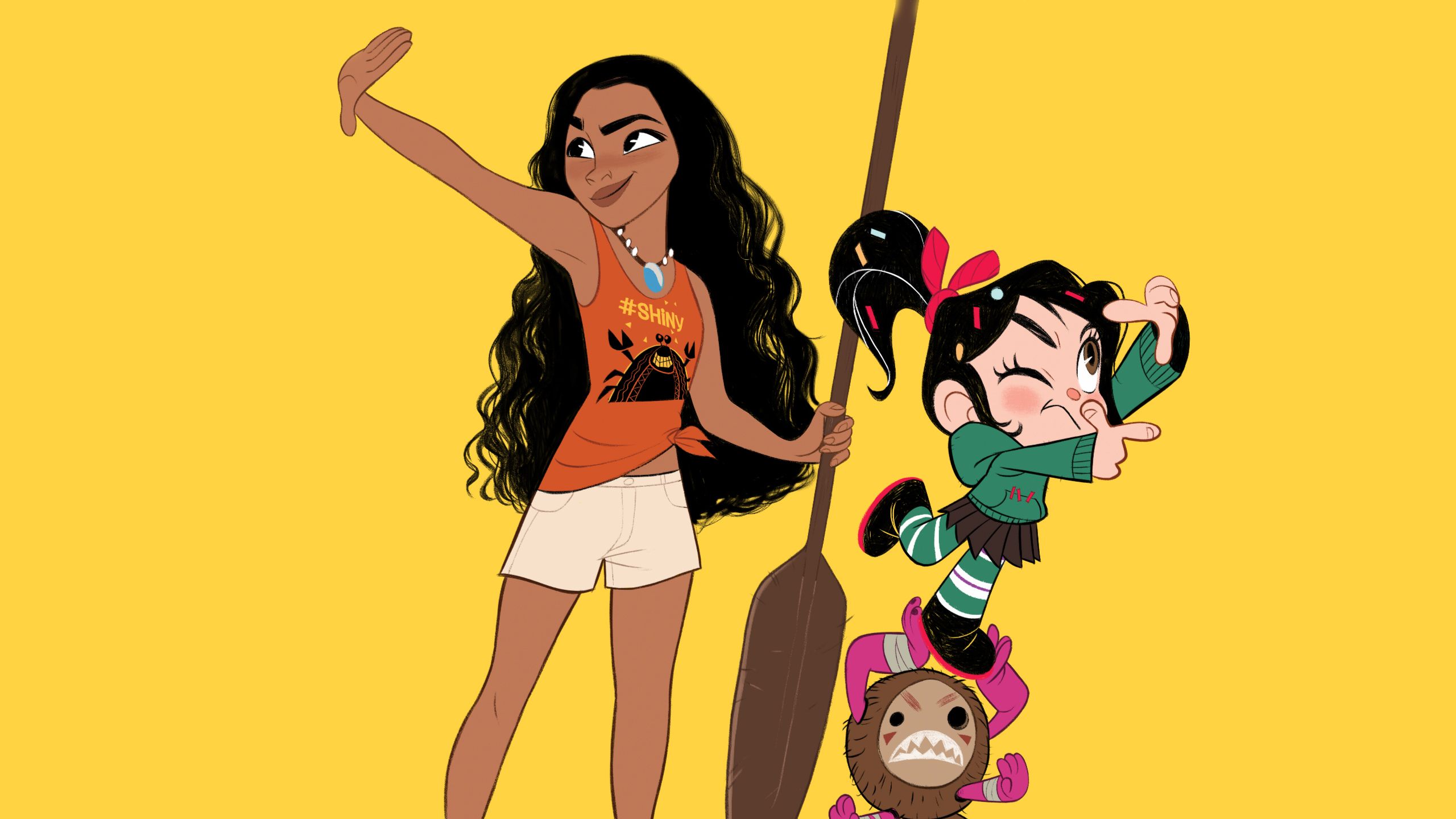 2560x1440 Ralph Breaks the Internet Disney Princess with Vanellope HD desktop wallpaper