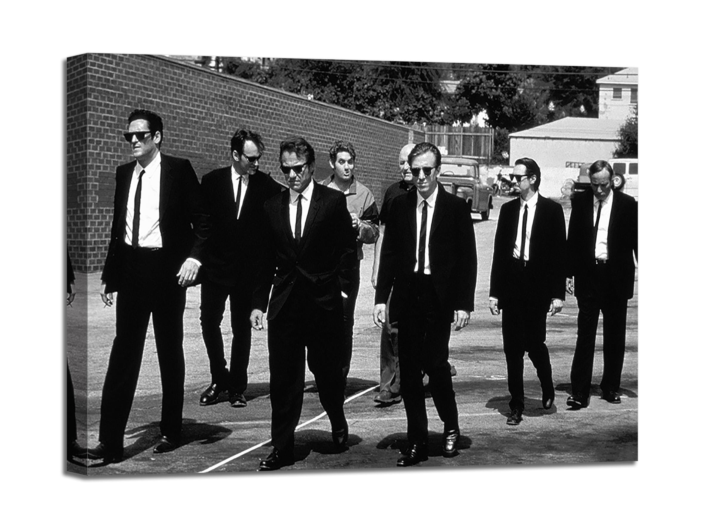 2362x1772 Reservoir Dogs Hyenas Painting Canvas With Wooden Frame With Painted Effect Texture