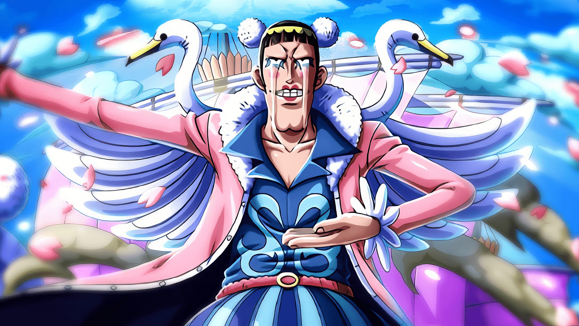 1920x1080 HD Wallpaper of Bentham from One Piece: A Colorful Anime Adventurex1080