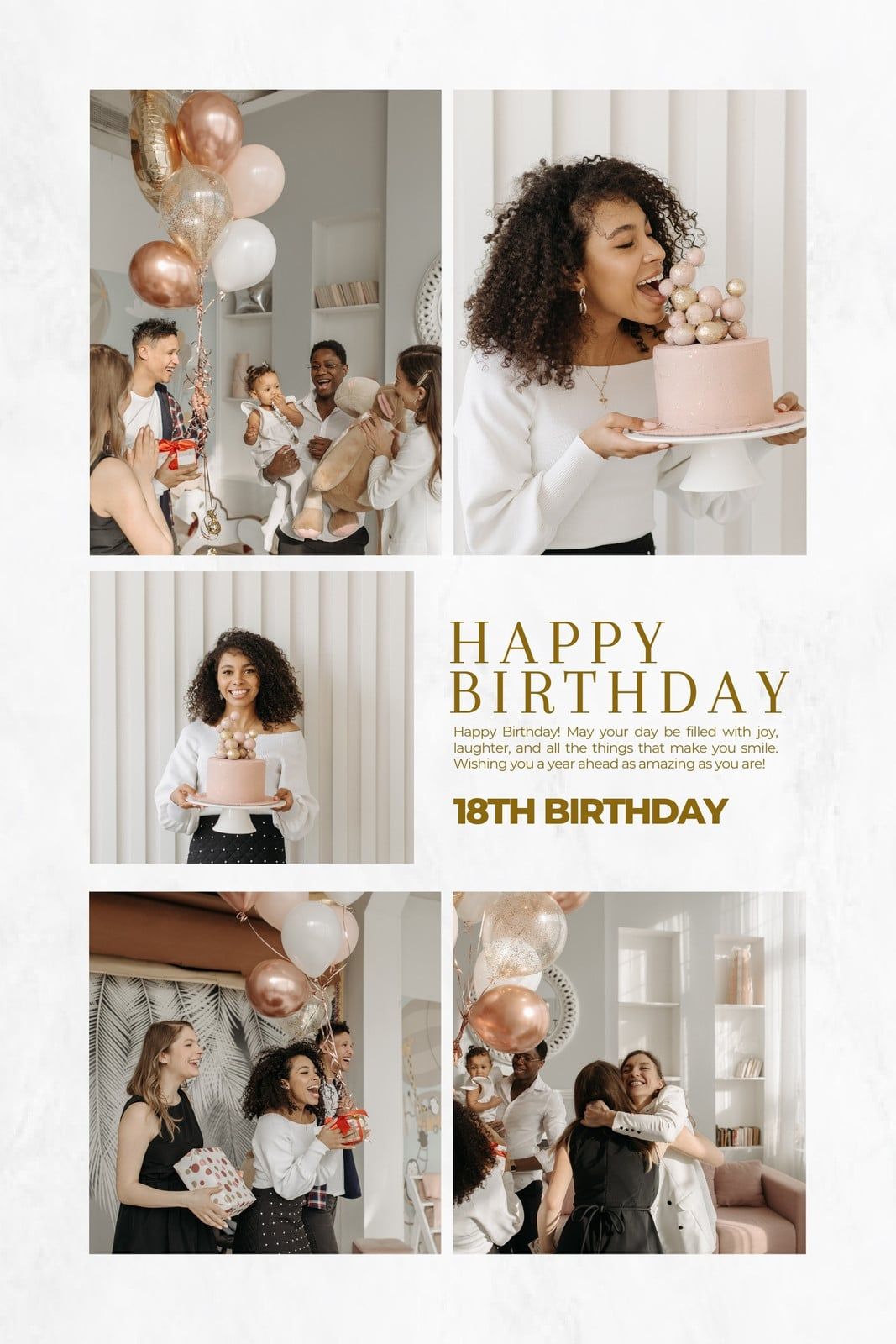 1067x1600 Free, fun and customizable birthday photo collage templates