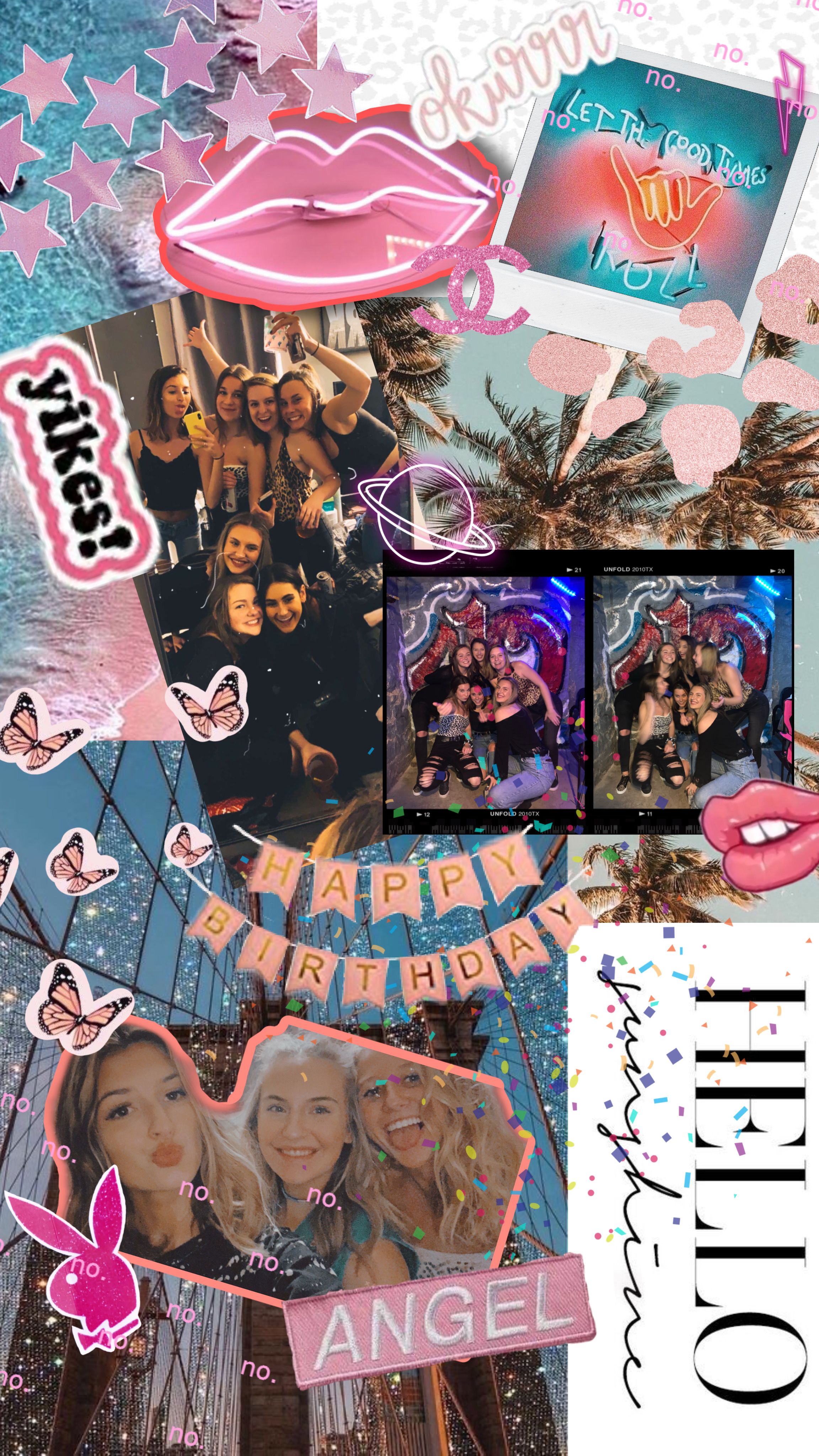 2304x4096 Birthday Collages Wallpaper