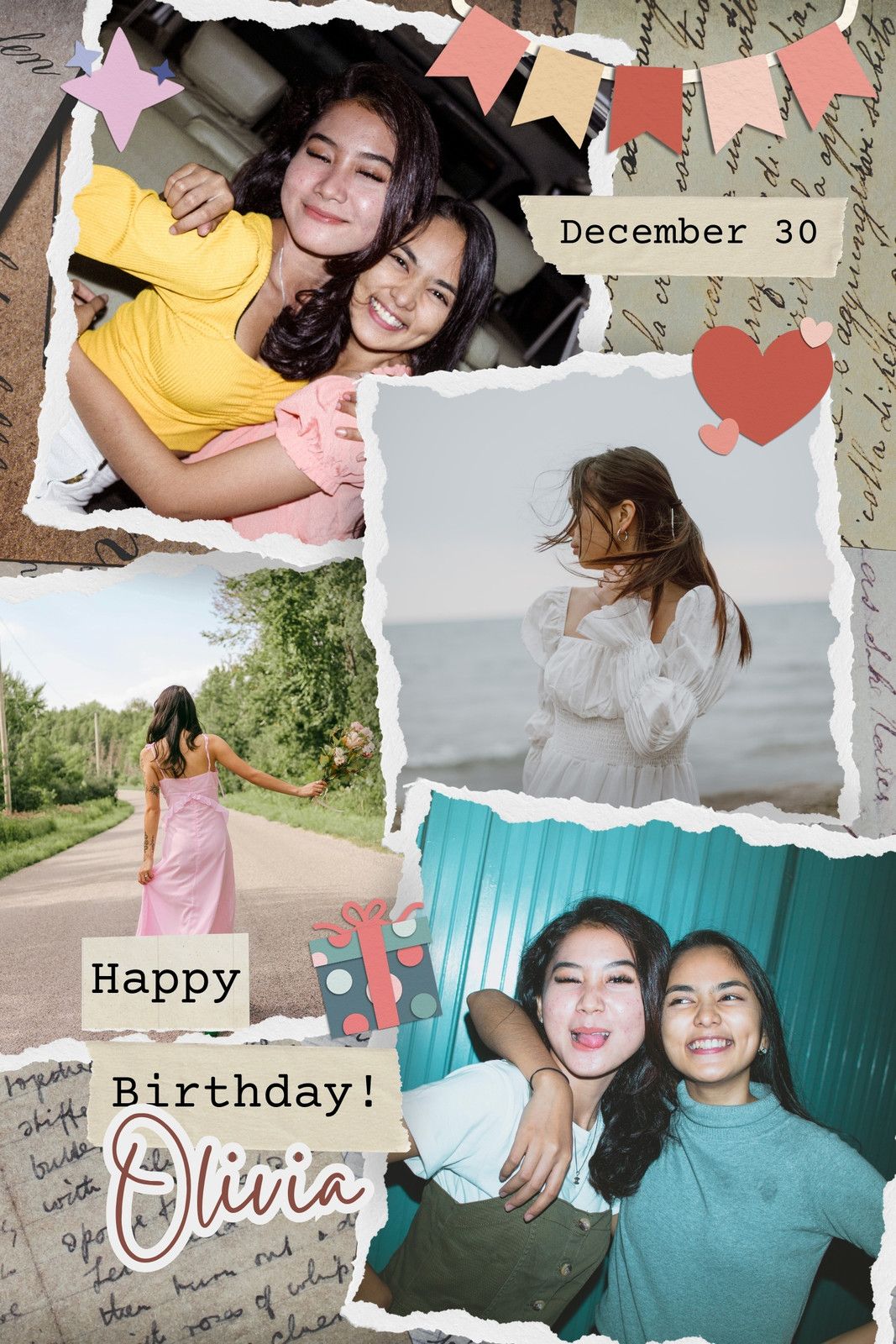 1067x1600 Free, fun and customizable birthday photo collage templates