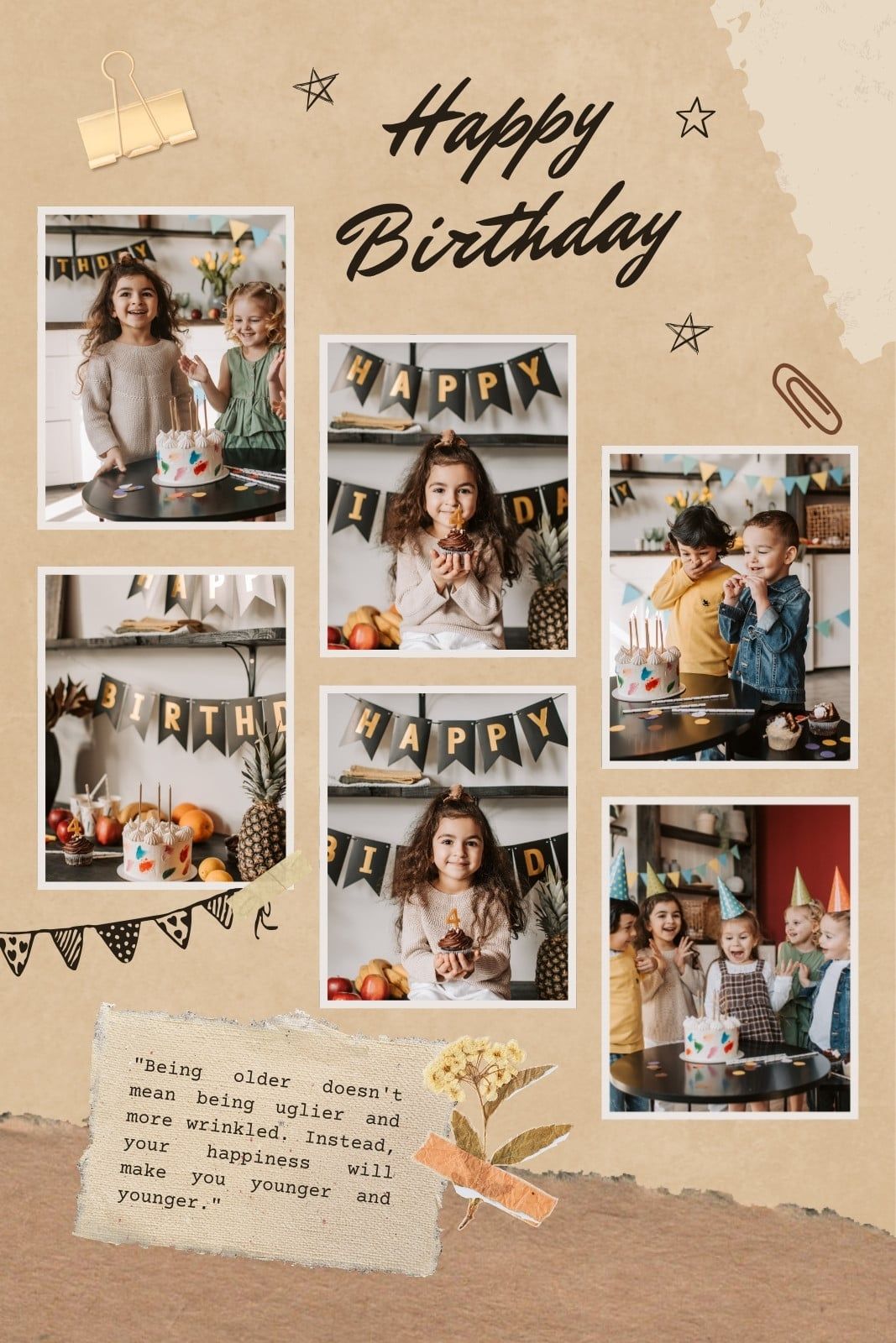 1067x1600 Free, fun and customizable birthday photo collage templates
