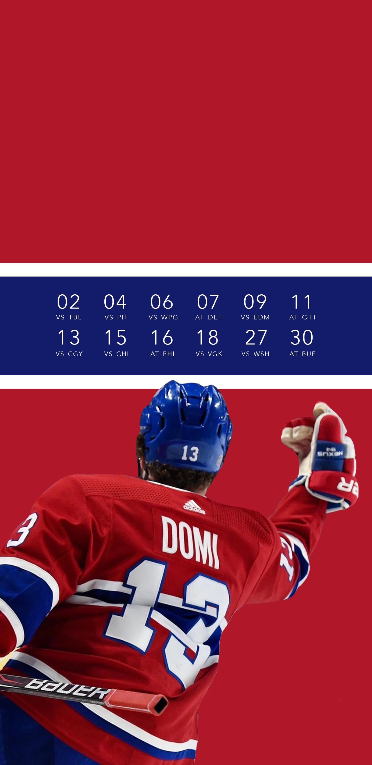 1440x2960 January Schedule Wallpaper Featuring Max Domi