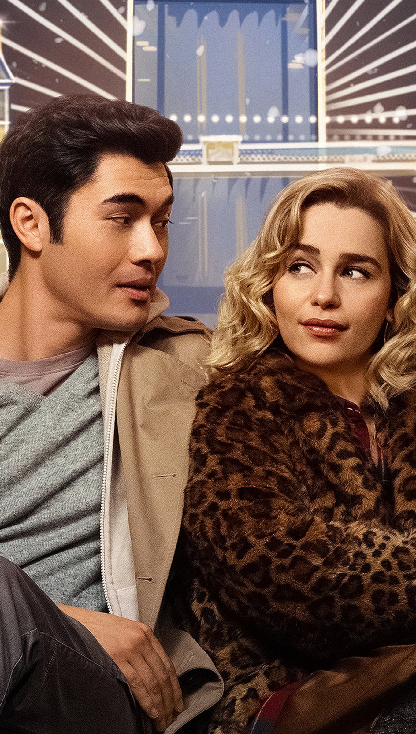1360x2400 Emilia Clarke and Henry Golding in Last Christmas Wallpaper 4K for iPhone and Mobile Phone