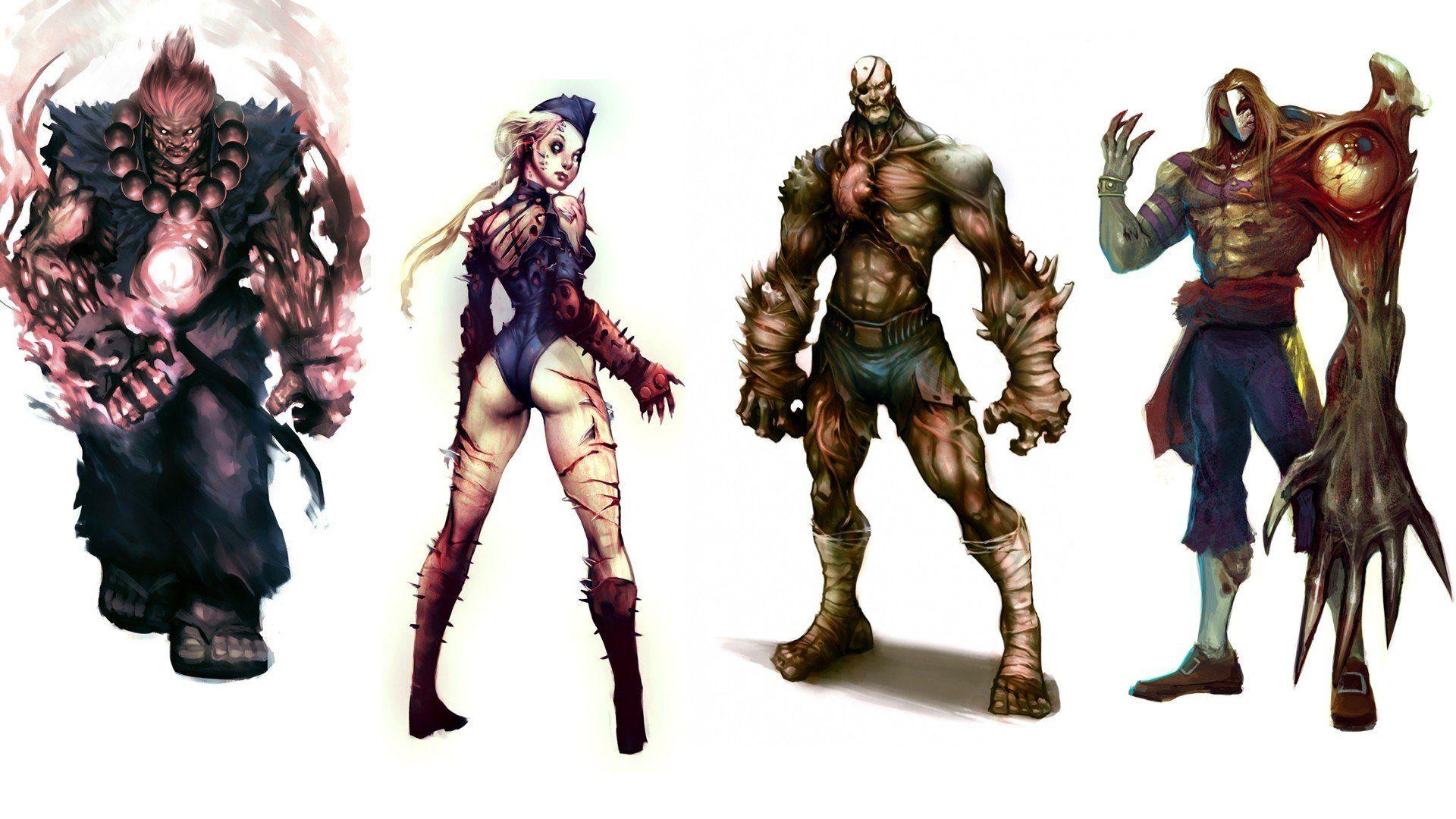 1920x1080 Zombies Street Fighter Cammy Sagat Akuma Chun Li Vega Wallpaperx1080
