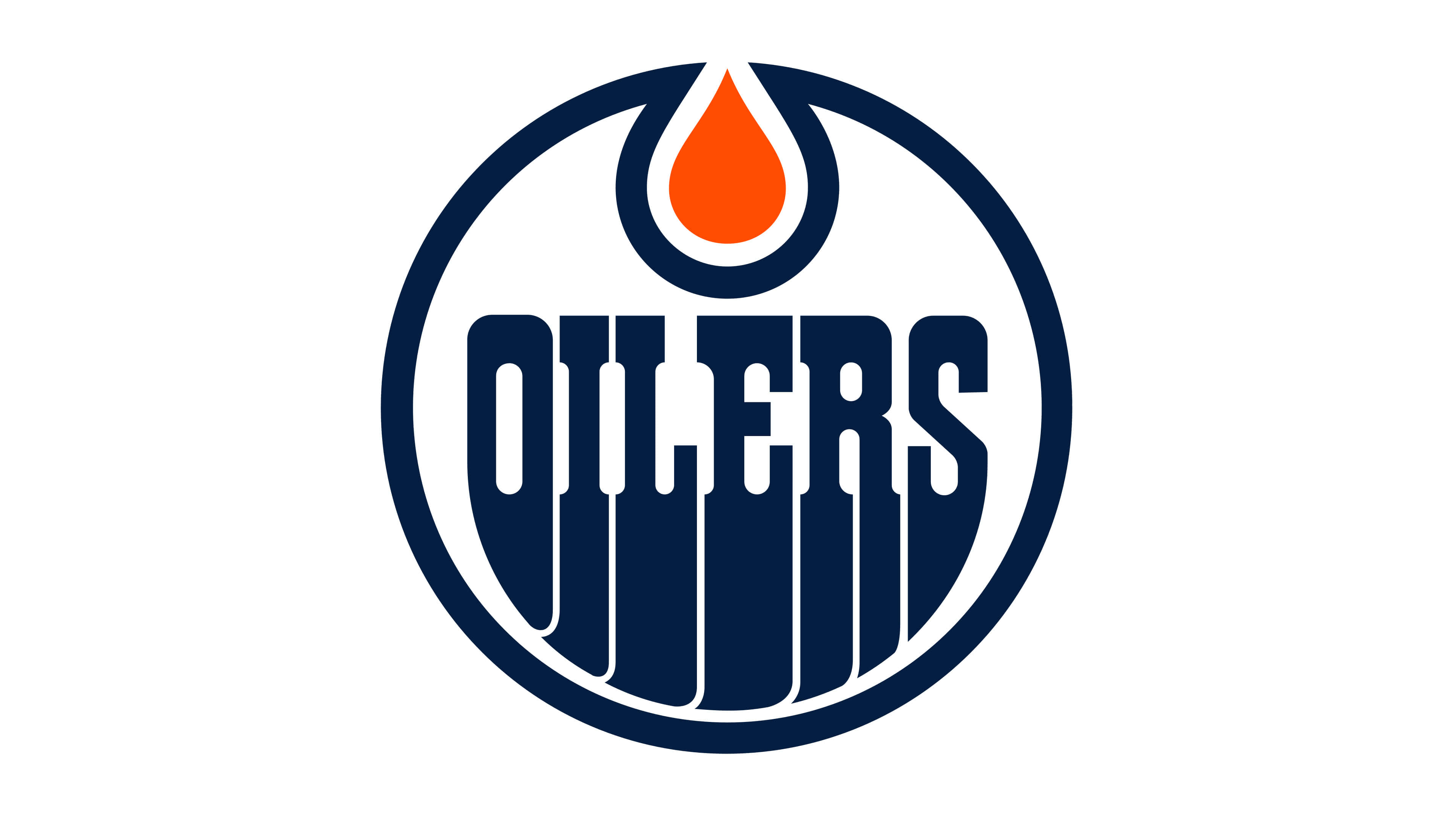 3840x2160 Edmonton Oilers NHL Logo UHD 4K Wallpaper