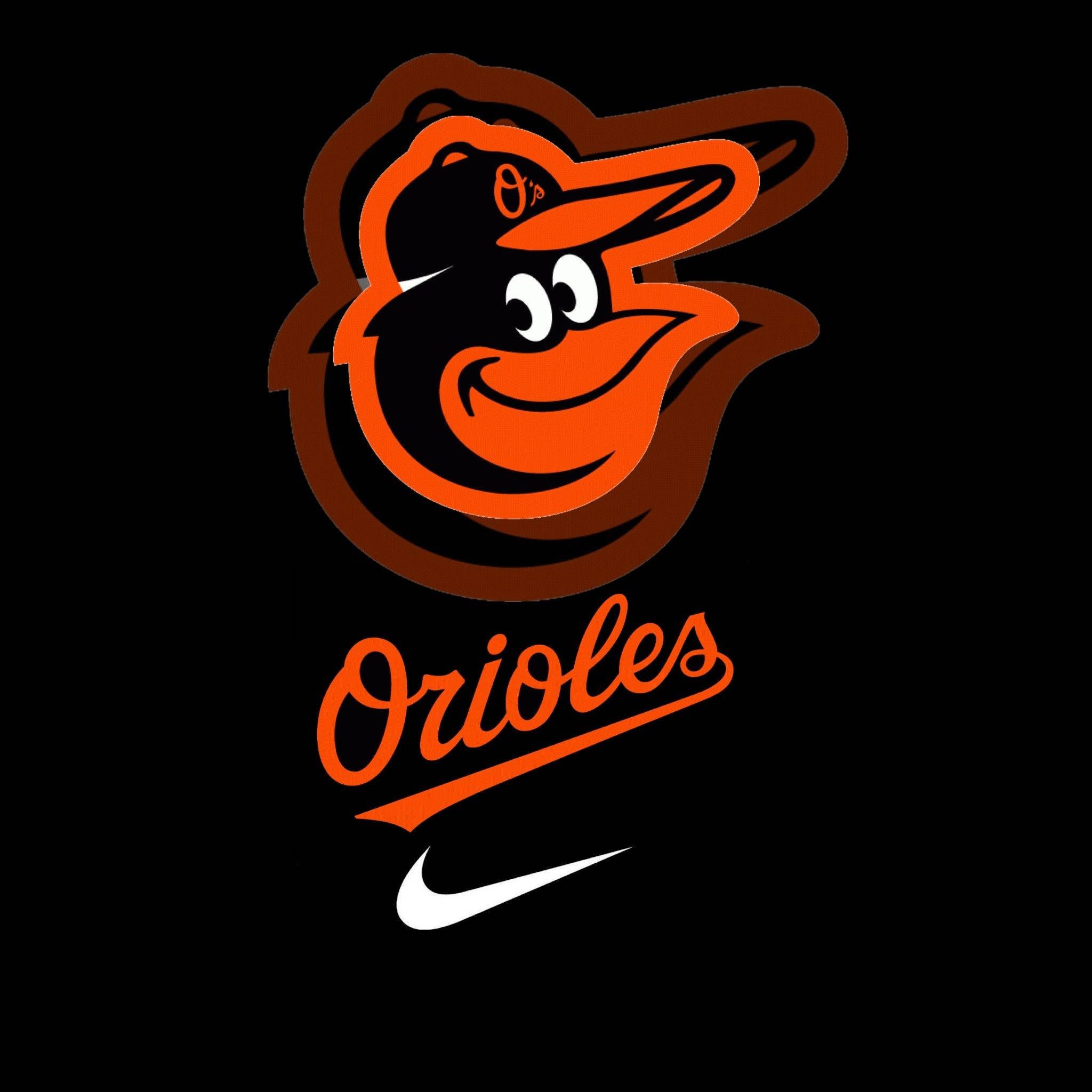 2048x2048 Download Baltimore Orioles Team Collection with Nike Symbol Wallpaper