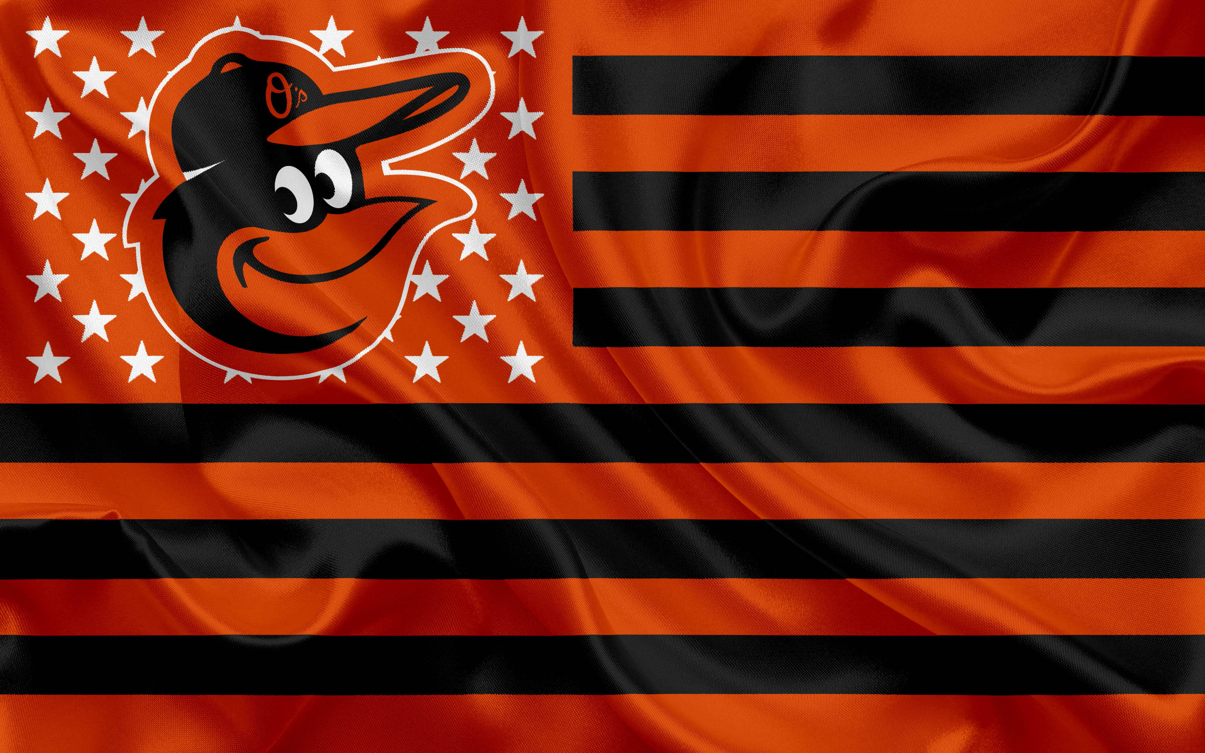 3840x2400 Download Baltimore Orioles Creative Flag Wallpaper