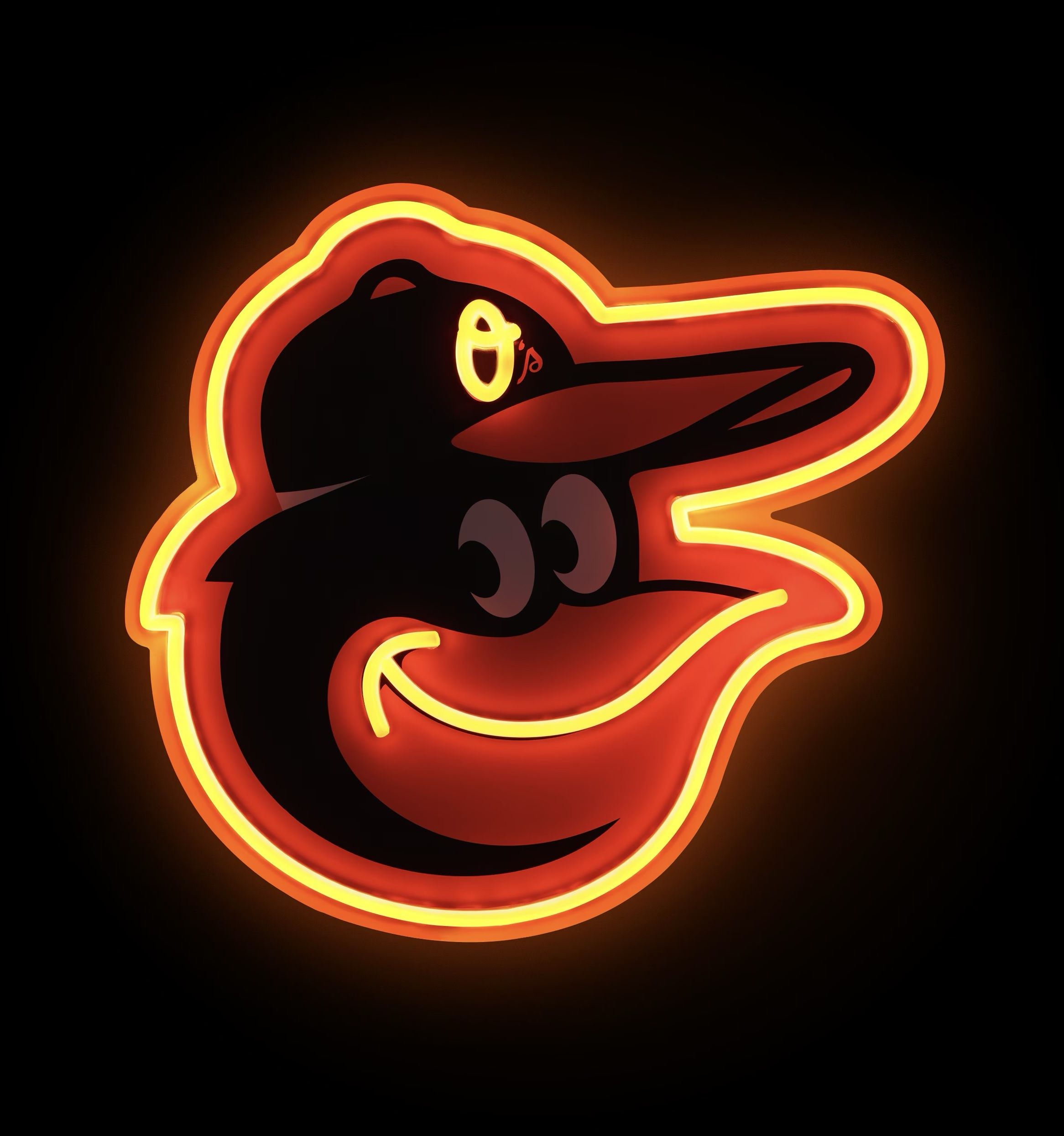 2332x2489 Baltimore Orioles LED neon Light up team logo sign
