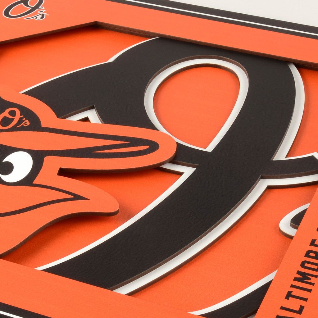 1024x1024 Baltimore Orioles 3D Logo Series Wall Art