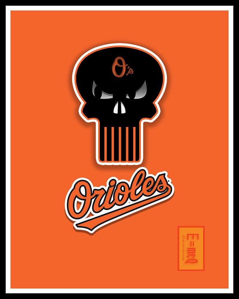 800x1000 Baltimore Orioles Punisher Logo Baseball Poster, Orioles Print Punishe