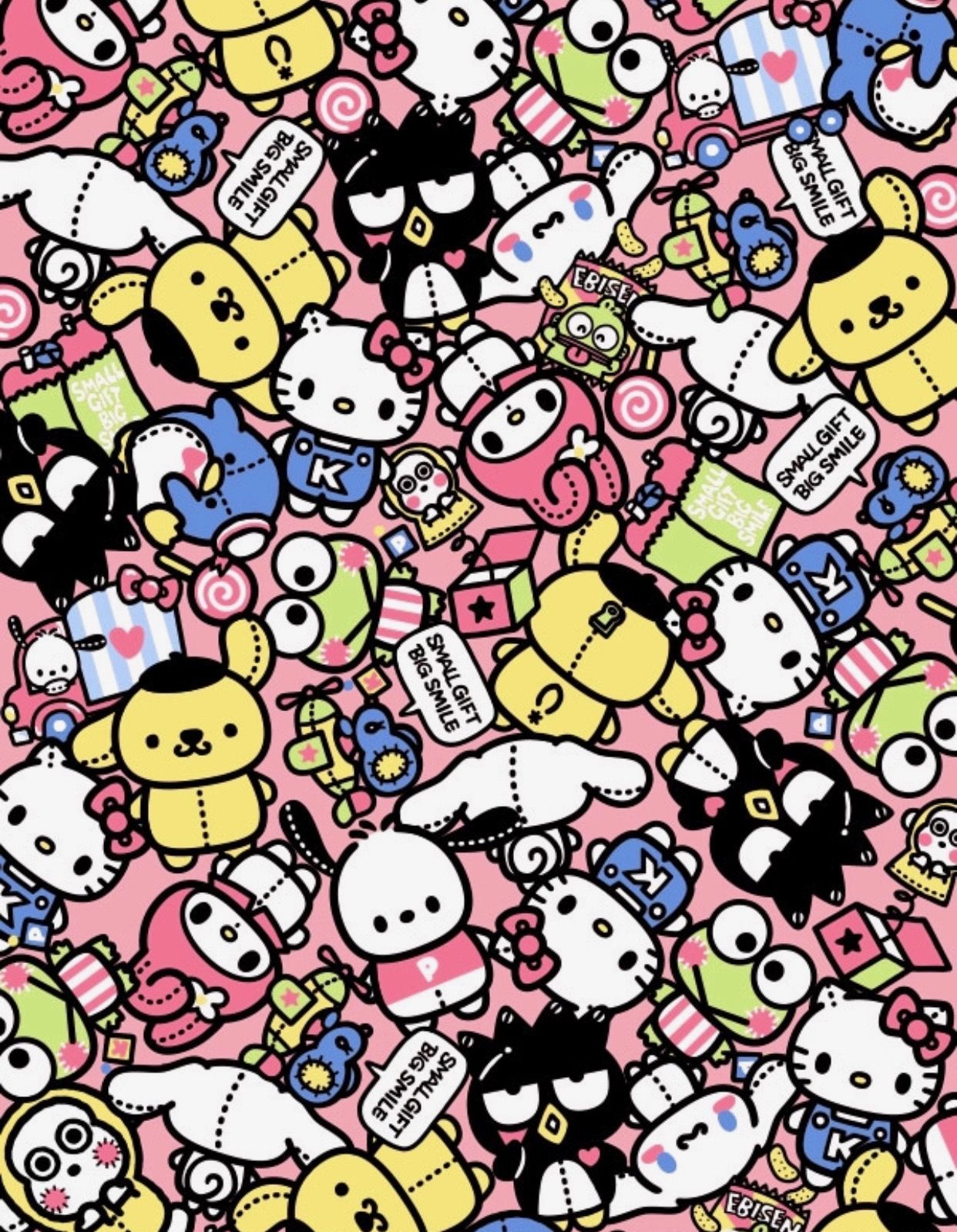 1242x1599 My Melody Collage Wallpaper