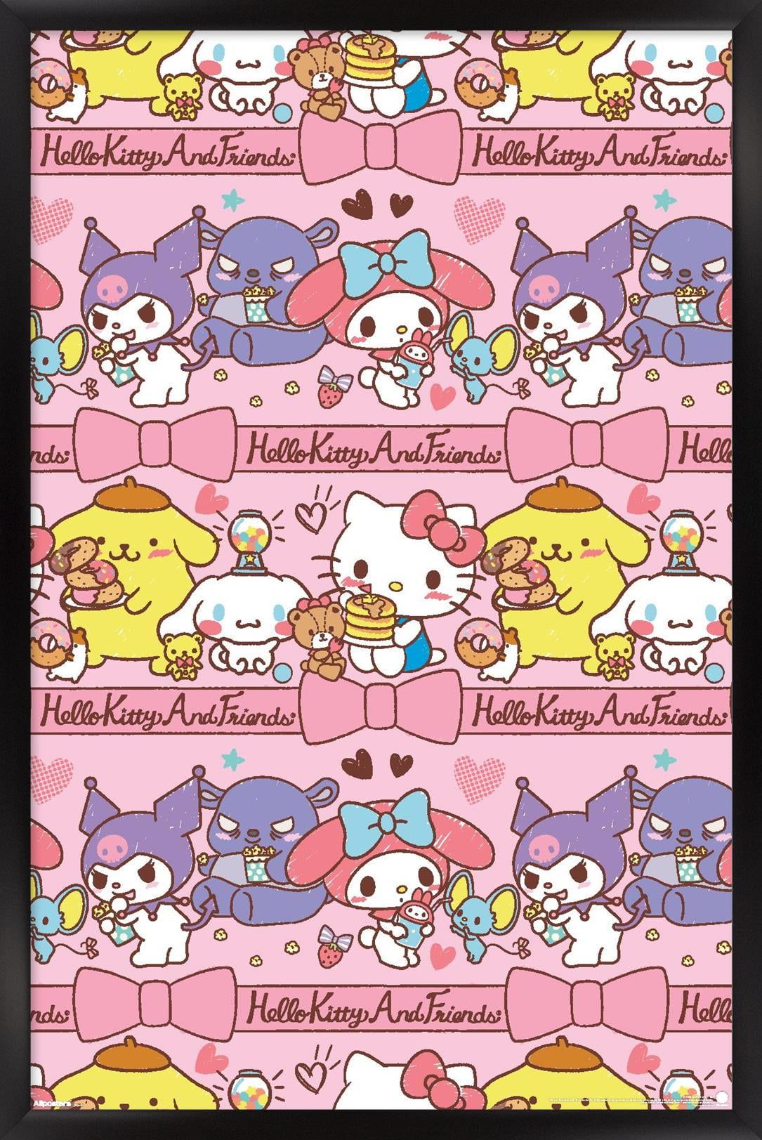 1085x1623 Hello Kitty and Friends: 25 Snack Time Wall Poster, 22.375 x 34 Framed