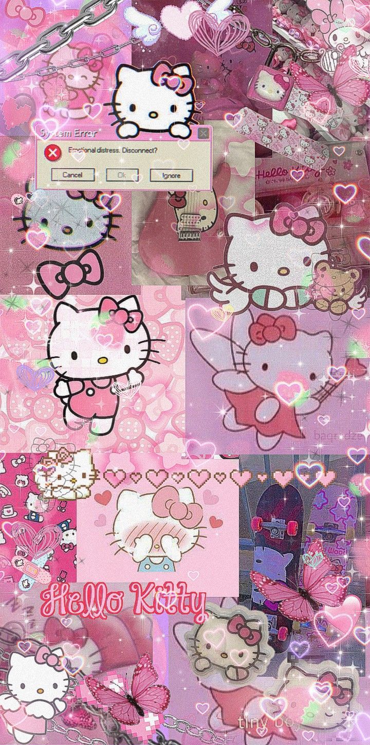 720x1449 ╰(⸝⸝⸝´꒳`⸝⸝⸝)╯Hello kitty aesthetic