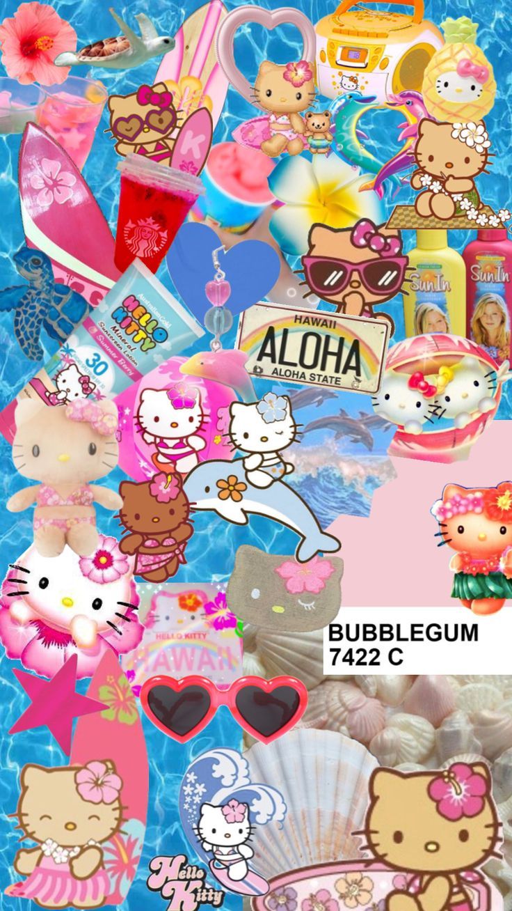 736x1308 Hello Kitty Summer Aesthetic Wallpaper