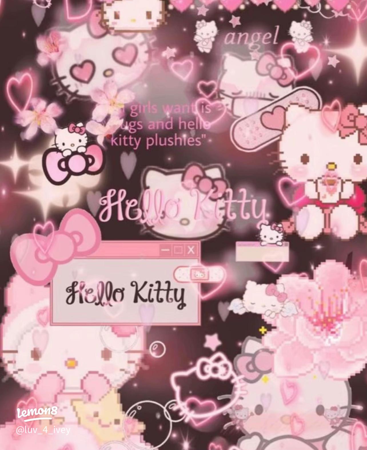 1284x1572 Pink Aesthetic Hello Kitty Wallpaper: Cute Background & Sanrio Characters!