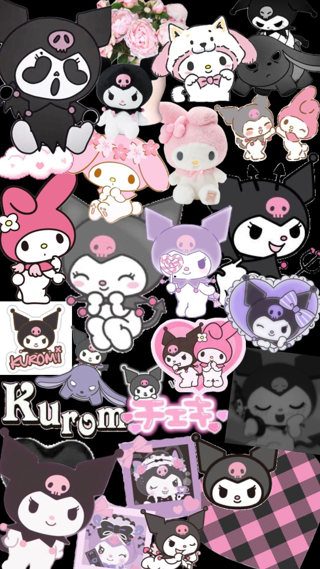 1080x1920 Kuromi Collage Wallpaper