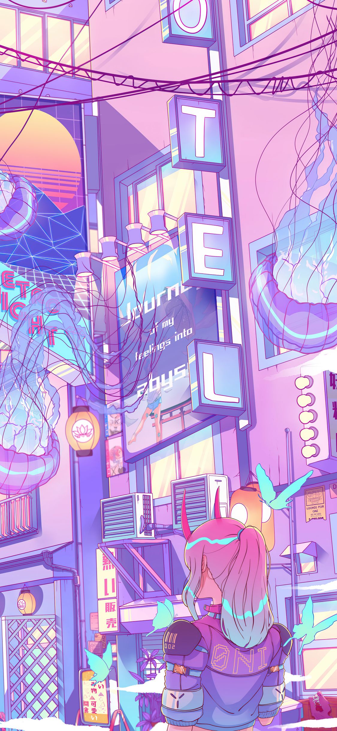 1125x2436 Oni City Girl iPhone XS, iPhone iPhone X , HD 4k Wallpaper , Image, Background, Photos and Picture