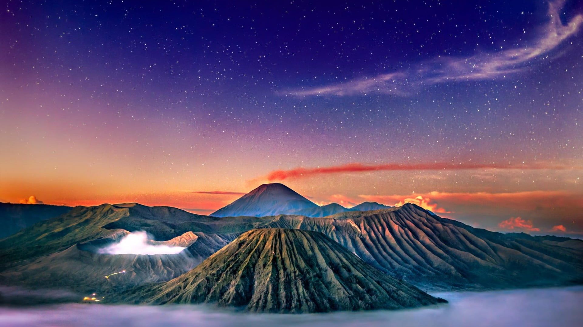 1920x1080 Mount Bromo Wallpaper