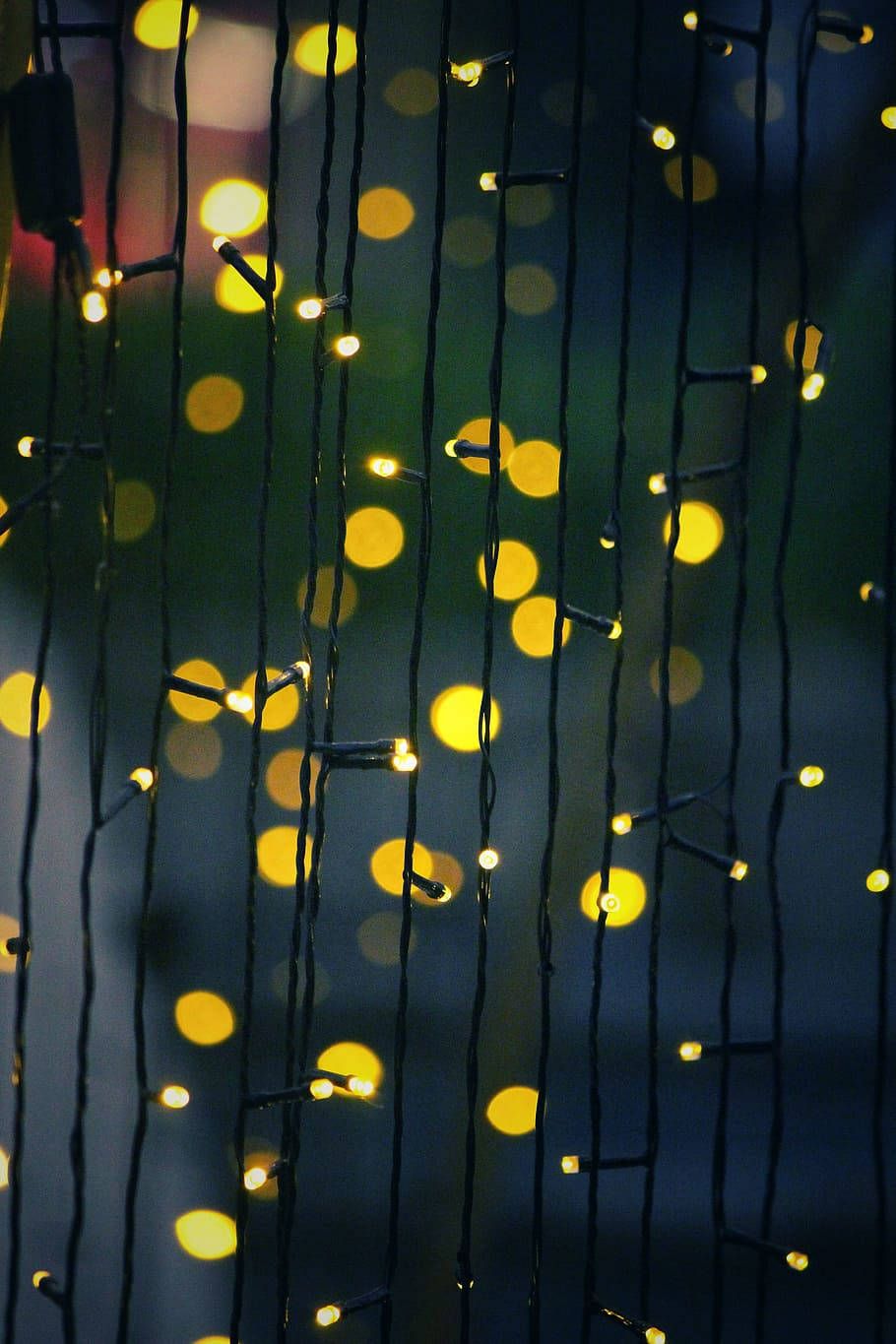 910x1365 Download DSLR Blur Yellow Lights Wallpaper