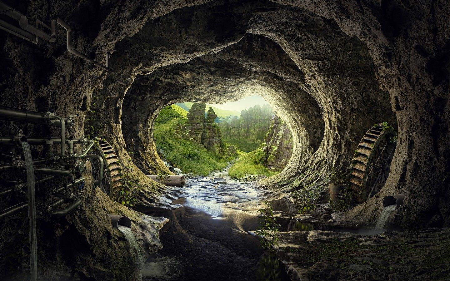 1440x900 Heaven Tunnel 4K Wallpaper