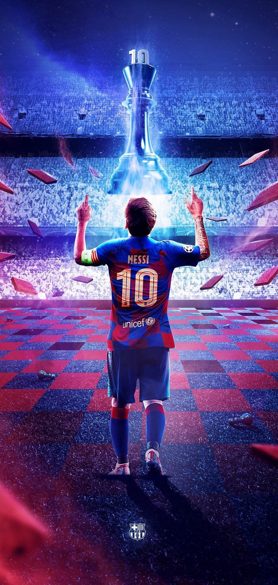 973x2048 Messi Blue Wallpaper