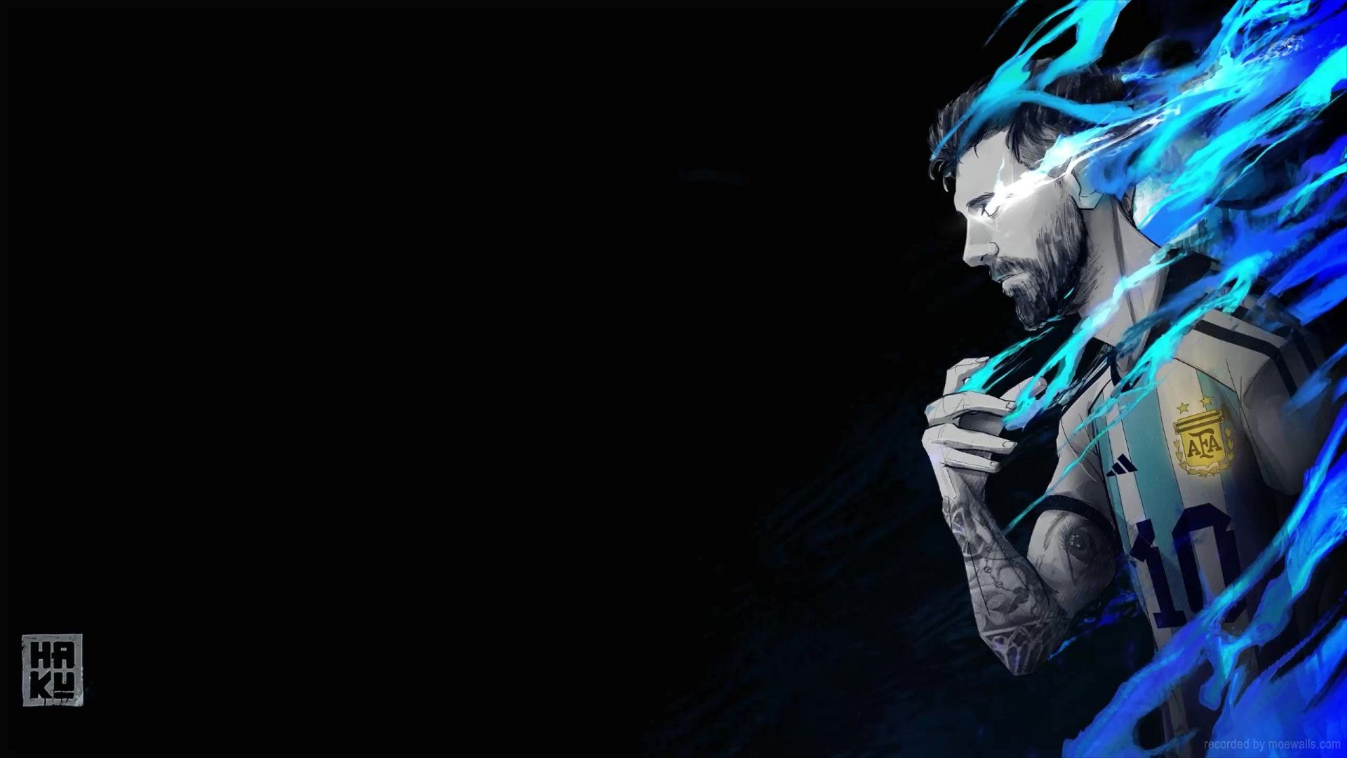 1920x1080 Messi Blue Wallpaper