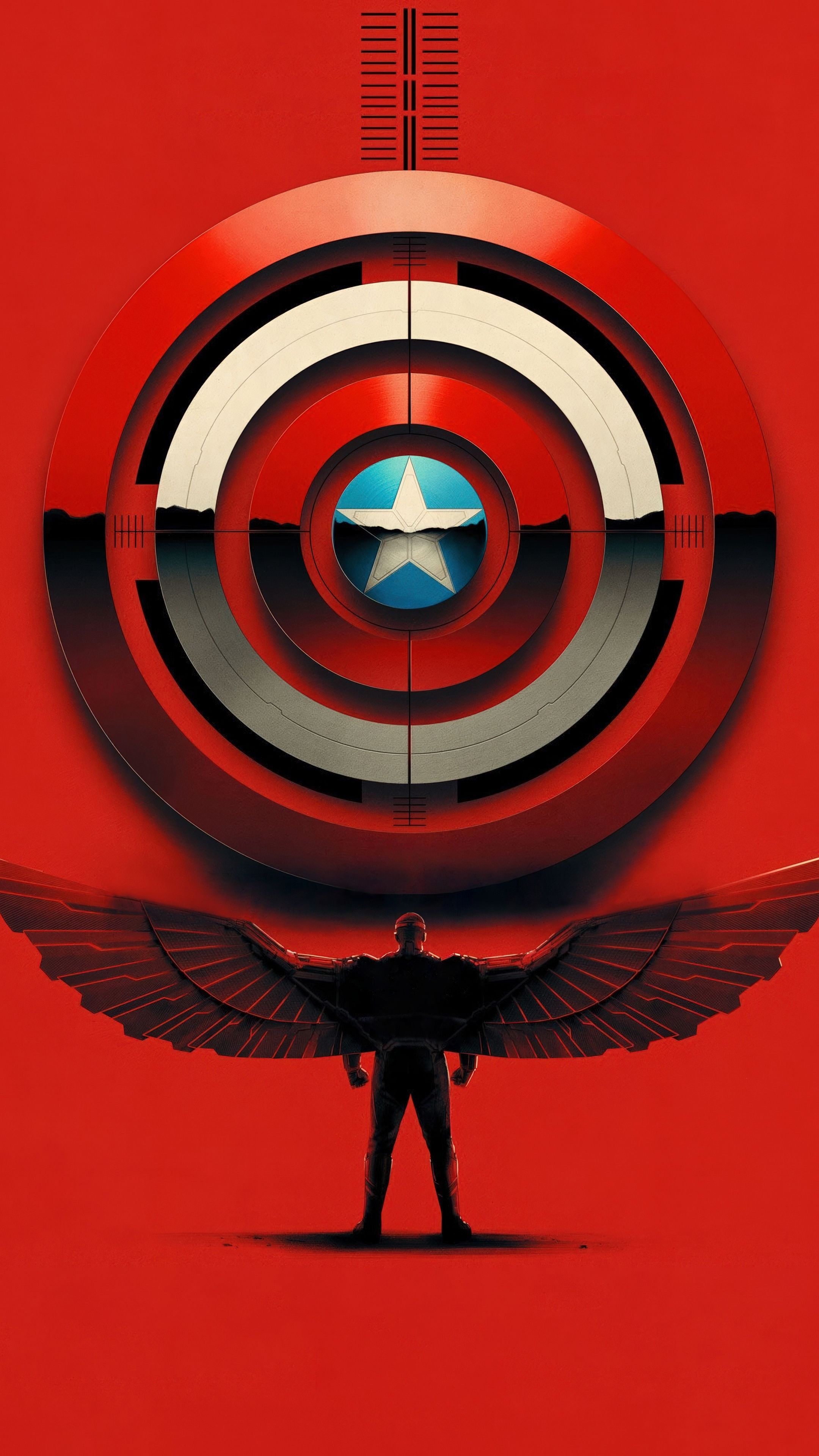 2160x3840 Captain America: Brave New World Wallpaper 4K, Red aesthetic, Artwork