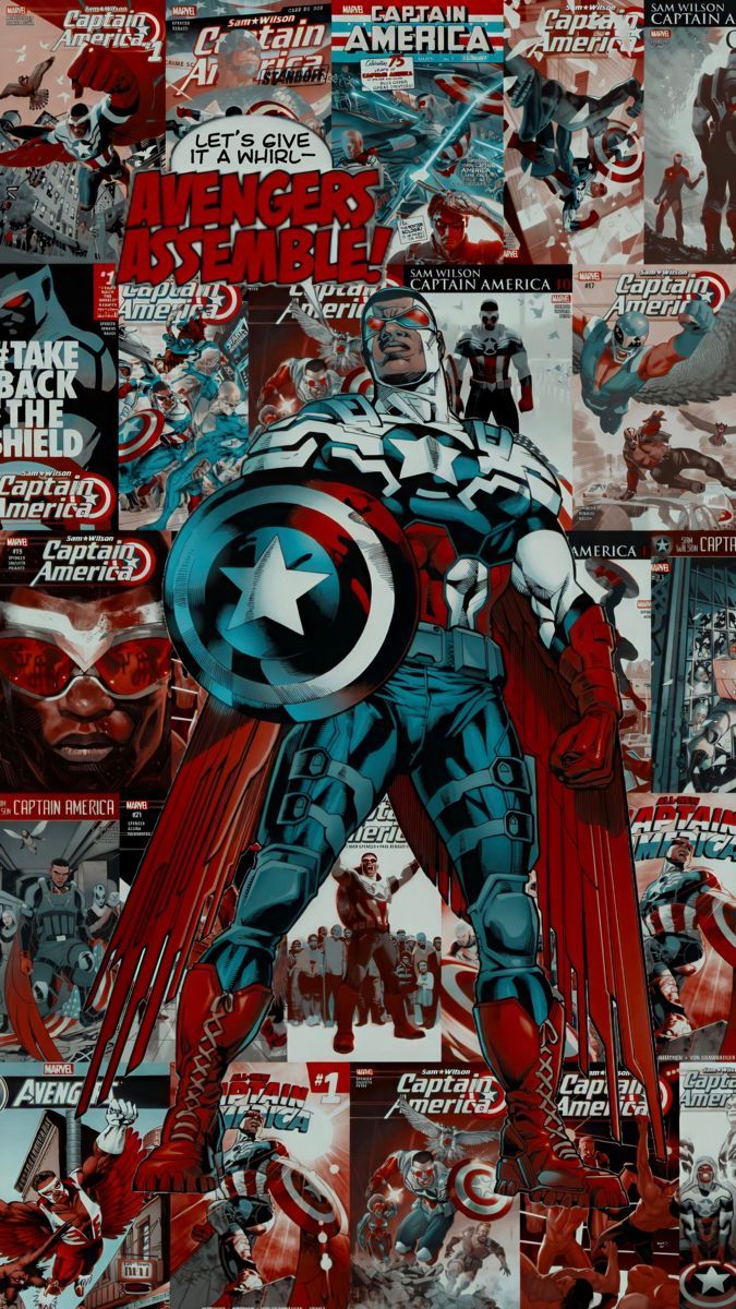 675x1200 Captain America. Sam Wilson. Falcon Background