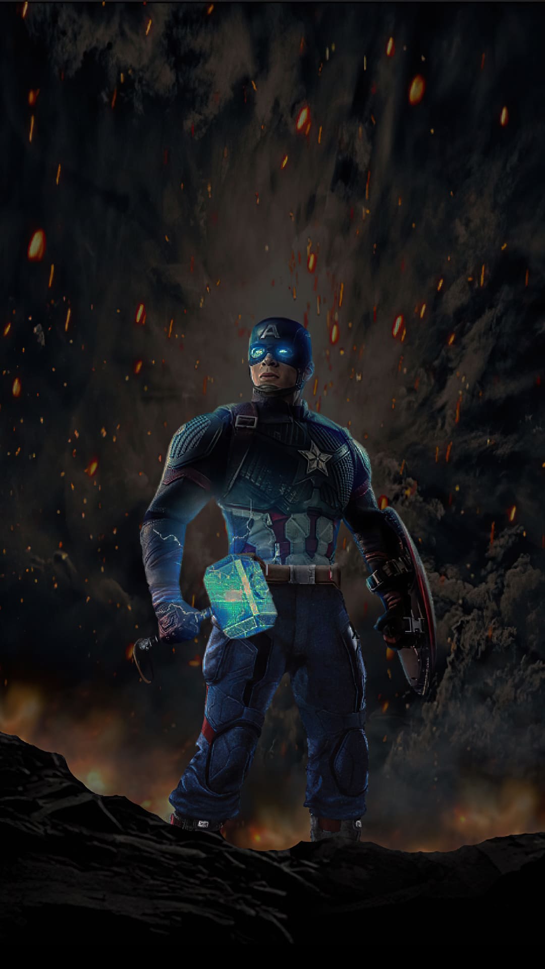 1080x1920 Dark Captain America Wallpaper