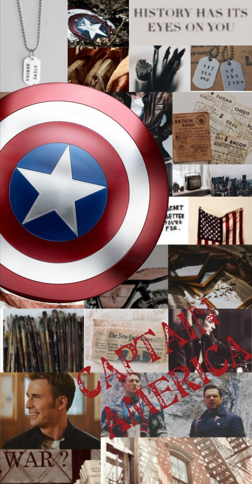 1068x2048 Captain America Aesthetic Wallpaper