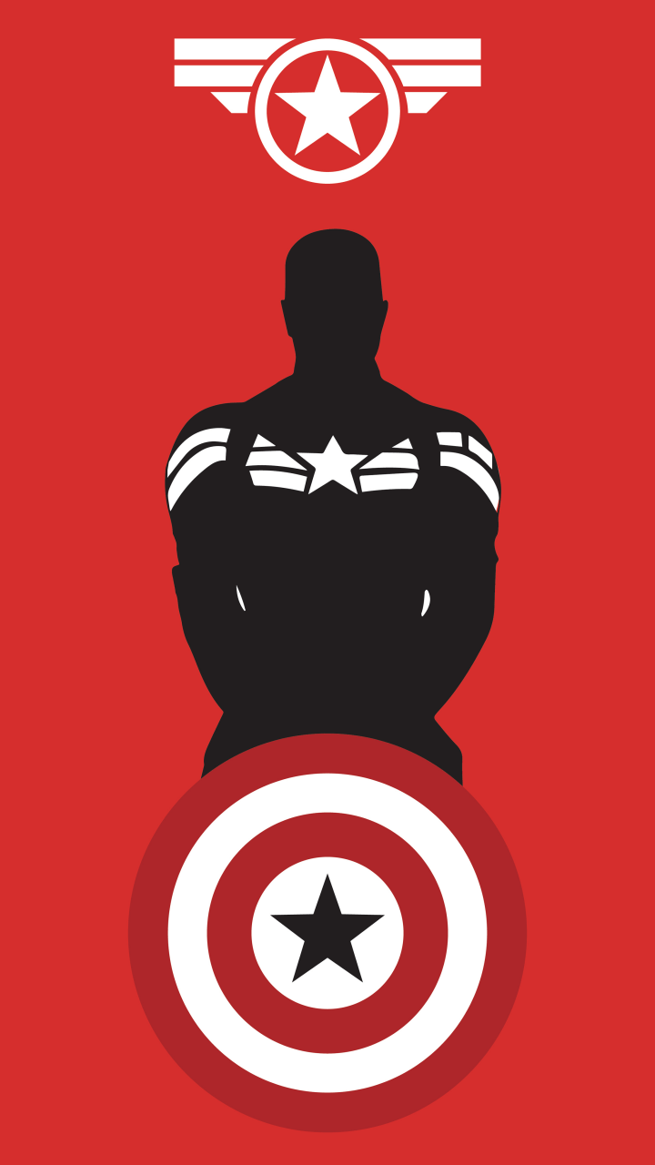 720x1280 Captain America Wallpaper 4K, Minimal art, Marvel Superheroes