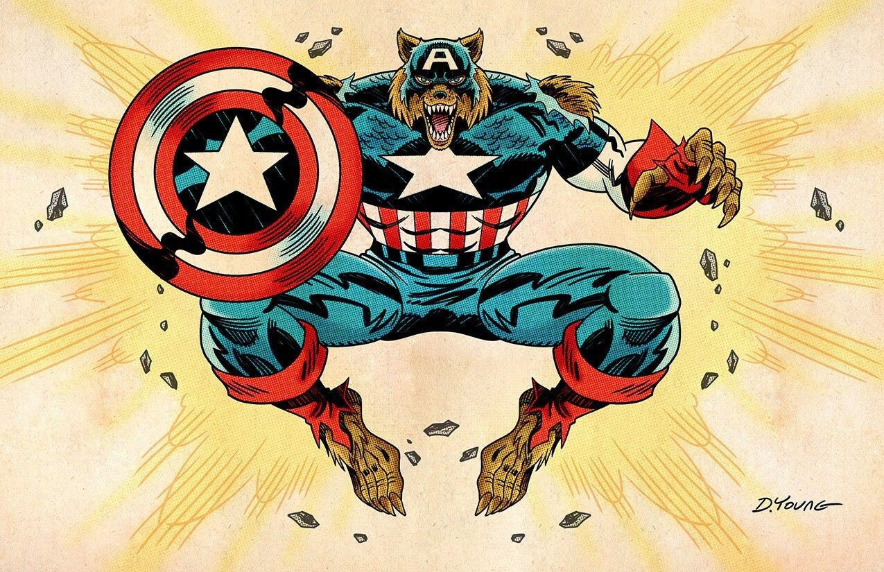 1275x825 Cap Wolf / Captain America, Signed 11 X 17 Color Print