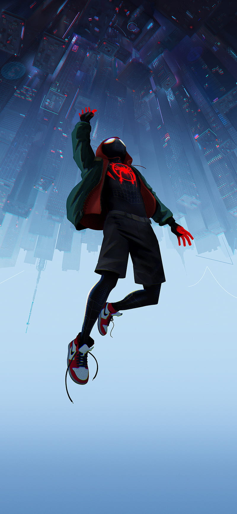 800x1732 Leap of Faith, marvel, spiderman, miles morales, HD phone wallpaper